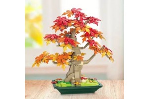 Juhar bonsai építőkocka - őszi színek, dekoratív modell