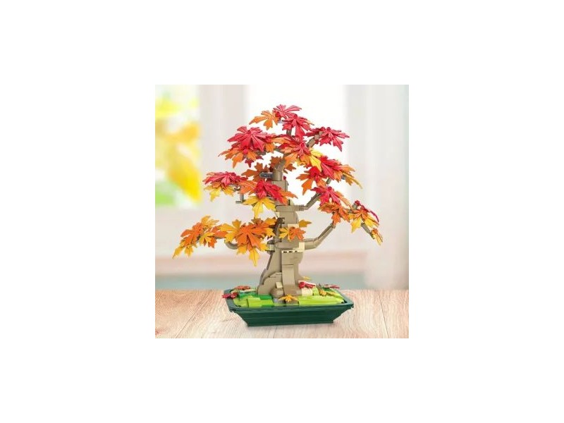 Juhar bonsai építőkocka - őszi színek, dekoratív modell