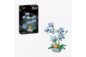 Kék orchidea építőkocka - kaspós dekoráció