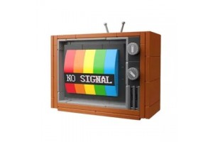 Retro színes TV építőkocka - színes modell