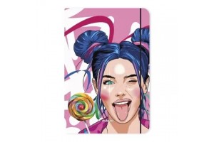 Candy Girl gumis mappa A/4 - pimasz lány nyalókával