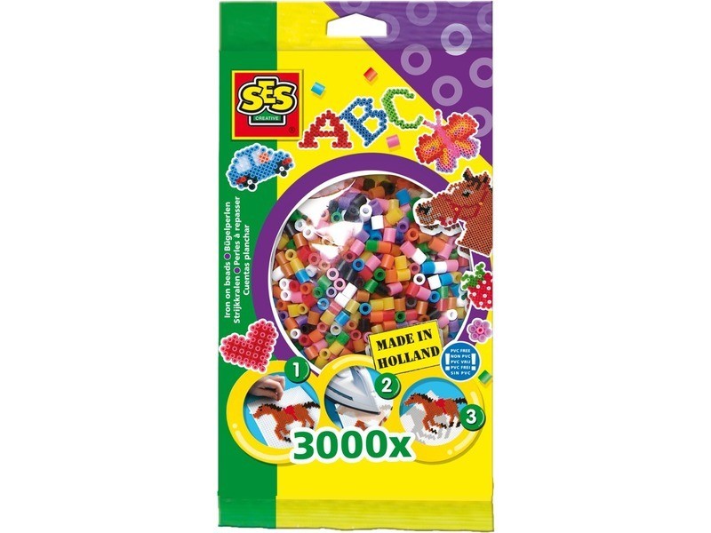 SES vasalható gyöngy 3000 db - szivárvány színek