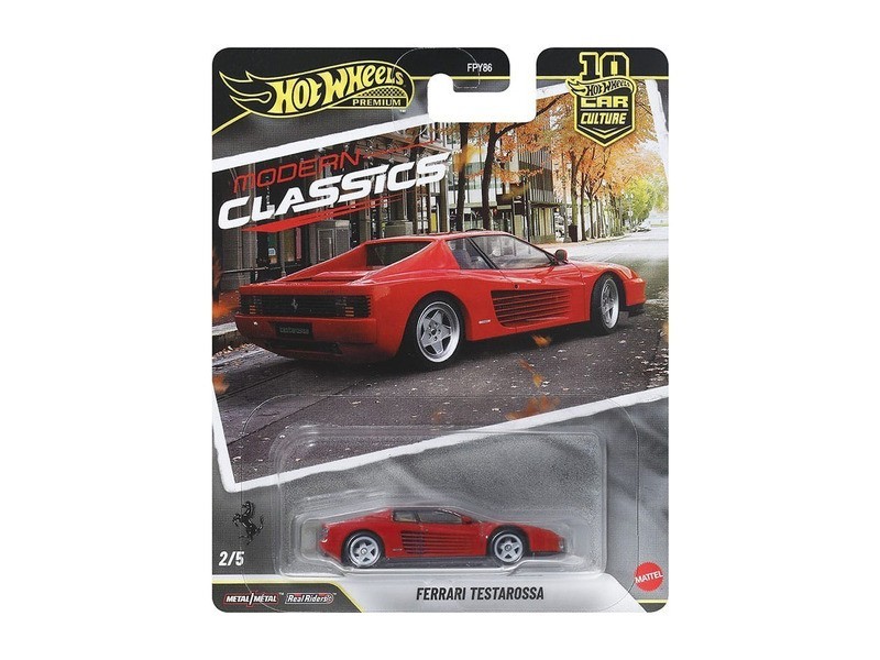 Hot Wheels Ferrari Testarossa játékautó - piros