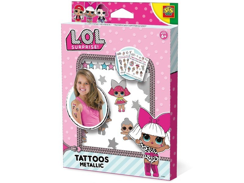 SES L.O.L. csillogó tetoválás készlet - 2 ív