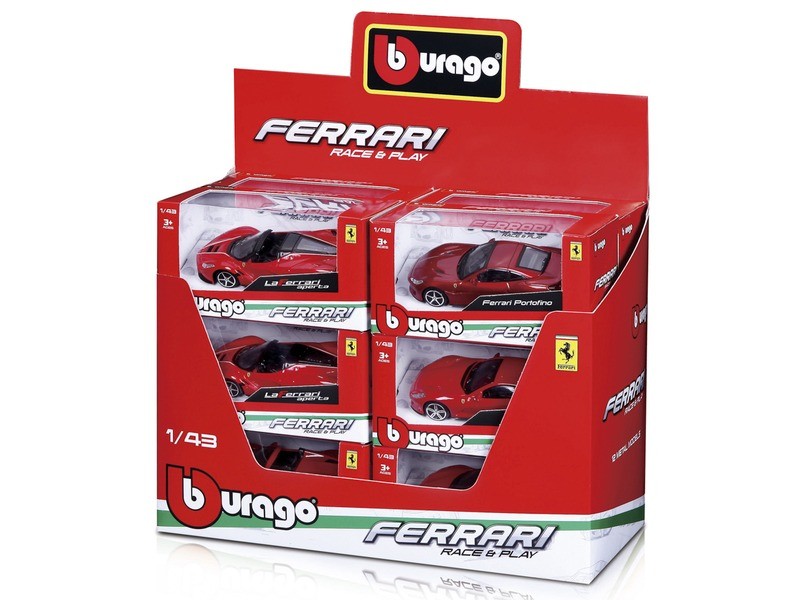 Bburago 1/43 Ferrari versenyautó, többféle