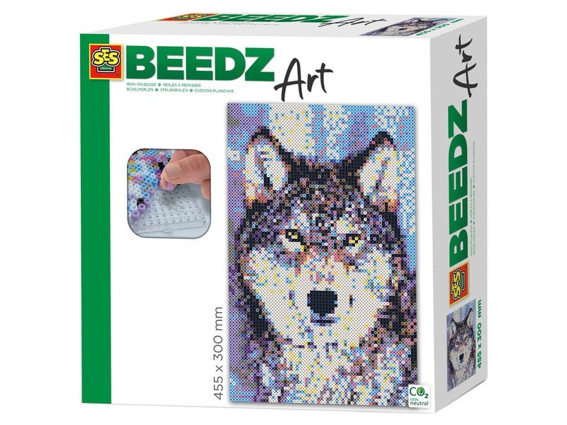 SES BEEDZ Art – Vasalható gyöngy Farkas (30x40 cm)