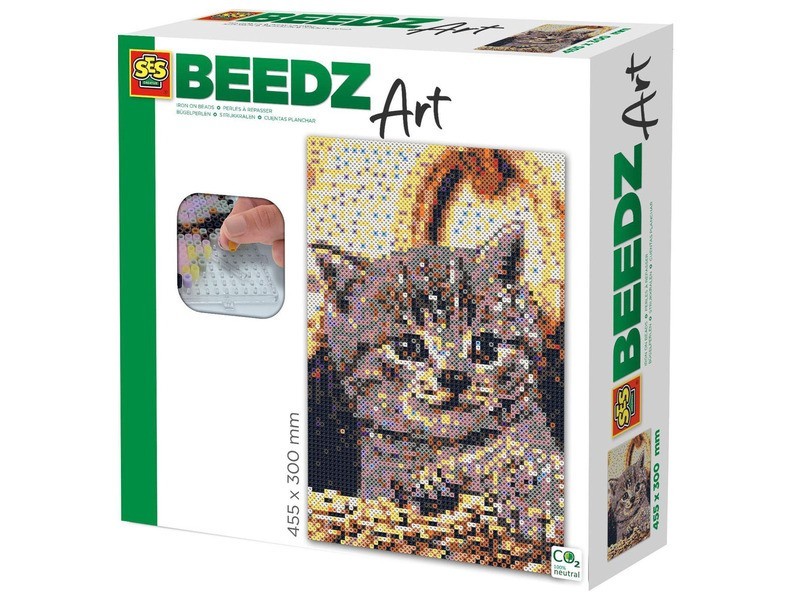 SES BEEDZ Art - Vasalható gyöngy Macska 30x40 cm