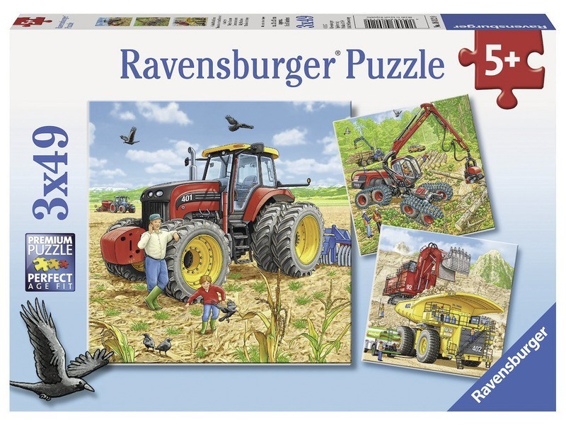 Puzzle 3x49 db - Óriási gépek (08012)