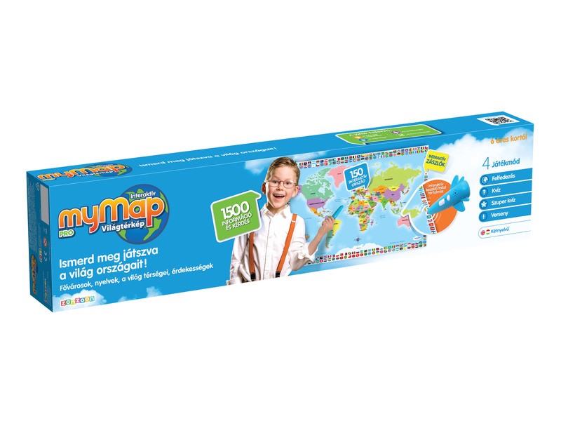 MyMap Interaktív világtérkép PRO – 60×90 cm, 150 ország