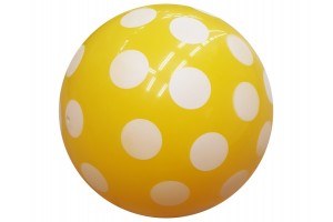 Pöttyös gumilabda 40 cm — többféle