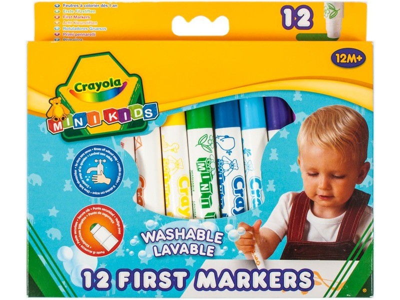 Crayola Mini Kids 12 db tompa filctoll - vegyes színek