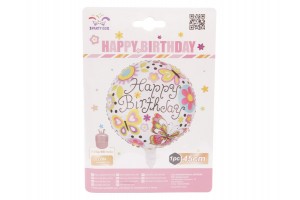 45 cm Happy Birthday fólia lufi — többféle minta