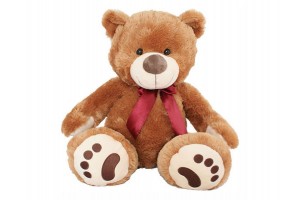 Beni maci 150 cm plüssmackó piros masnival