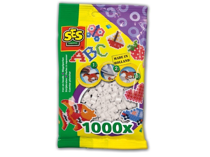 SES fehér vasalható gyöngy 1000 db