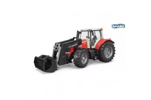 Bruder Massey Ferguson 7624 traktor homlokrakodóval