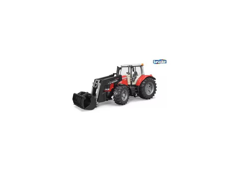 Bruder Massey Ferguson 7624 traktor homlokrakodóval