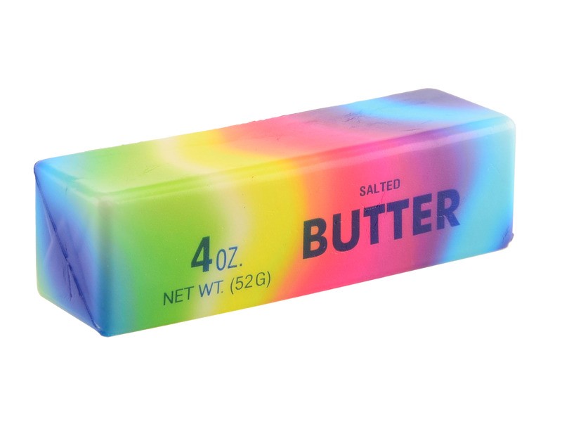 Szivárványos Butter Squishy - puha stresszoldó játék