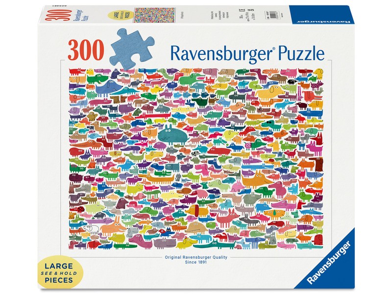 Puzzle 300 db – 387 kutyus és egy macska