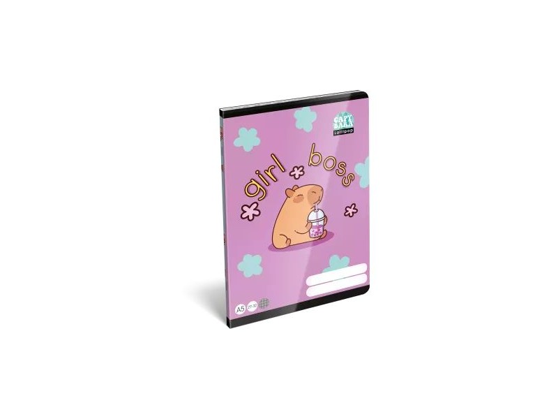 Lollipop Capybara A/5 négyzetrácsos füzet, matt borító