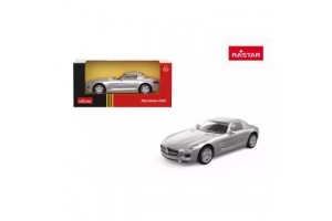 Mercedes-Benz SLS AMG 1:43 ezüst fém kisautó