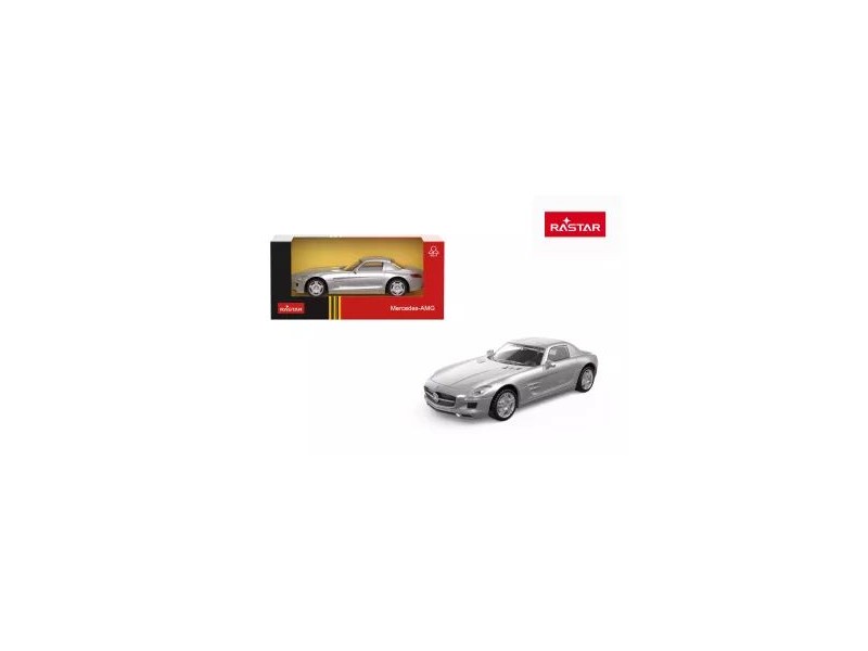 Mercedes-Benz SLS AMG 1:43 ezüst fém kisautó