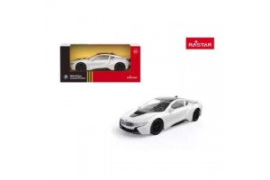 BMW i8 fém kisautó 1:43, fehér - vitrines doboz