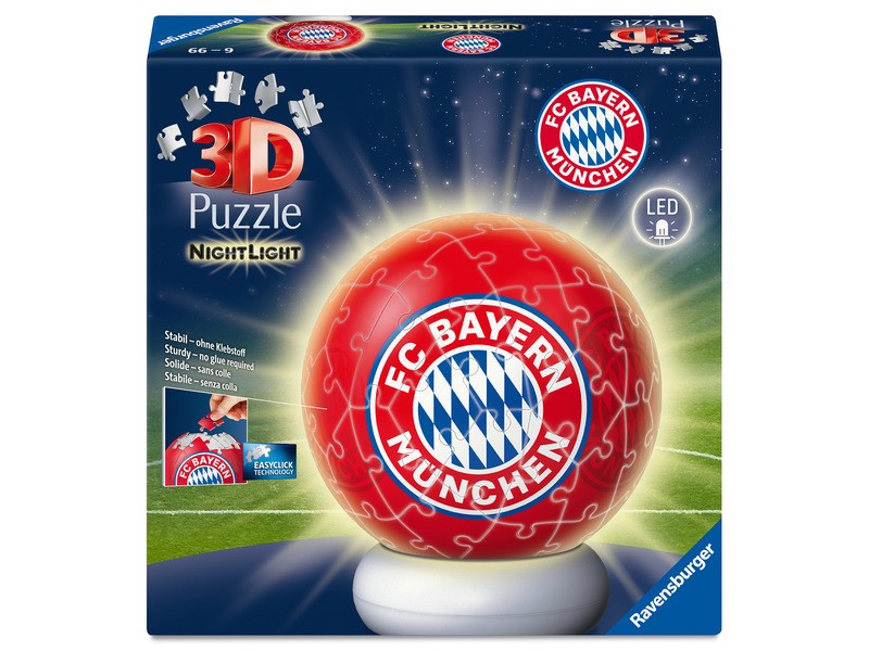 Puzzleball 3D 72 db – FC Bayern éjjeli fény