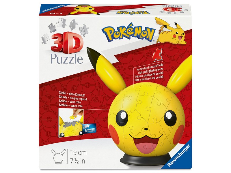 Puzzle 3D Pikachu, 73 db - termékkép