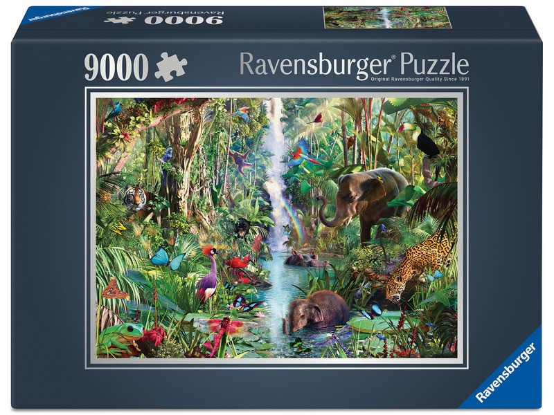 Puzzle 9000 db - Dzsungel állatok