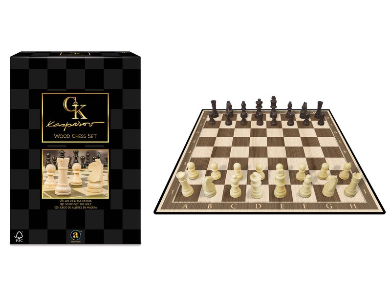 Kasparov fa sakk készlet - minőségi figurák és tábla