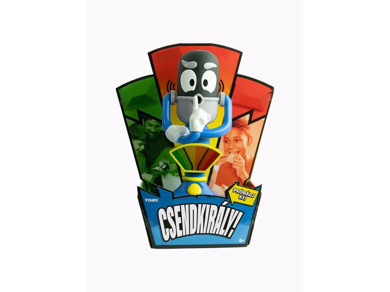 Csendkirály társasjáték doboza és játékkártyák