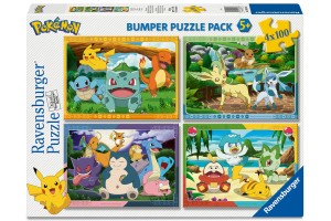 Pokémon 4x100 db puzzle - termékkép