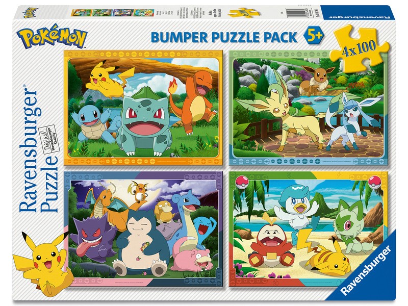 Pokémon 4x100 db puzzle - termékkép