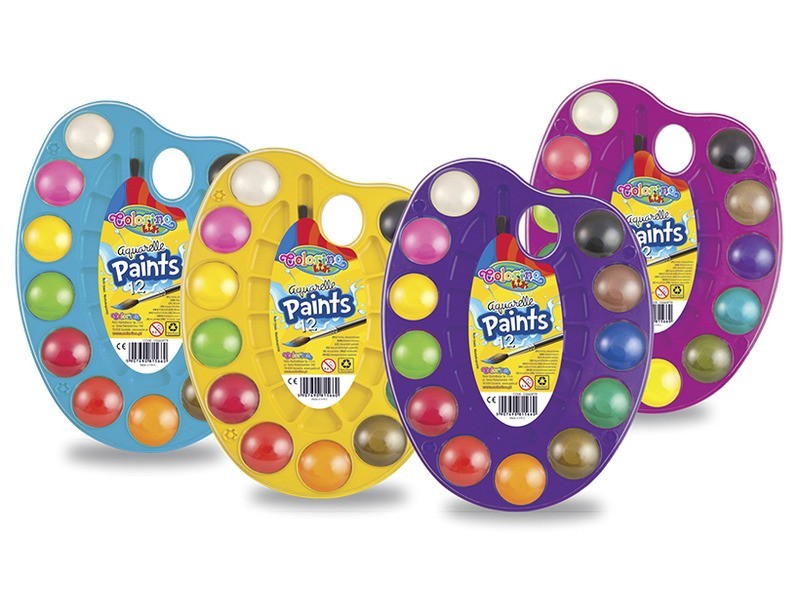 Colorino 12 színű vízfesték paletta