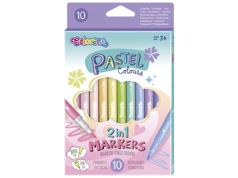 Colorino ecsetes pasztell filctoll 10 db (80875PTR)