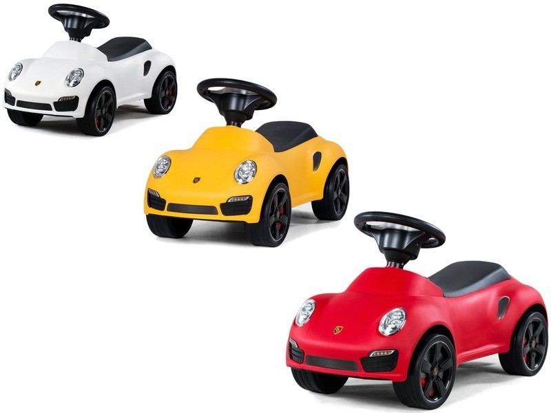 Porsche 911 lábbal hajtós kisautó (fehér, sárga, piros)