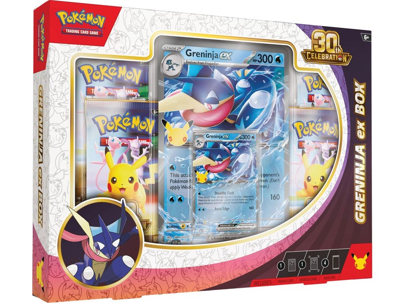 Pokémon TCG Greninja ex 30. jubileumi doboz