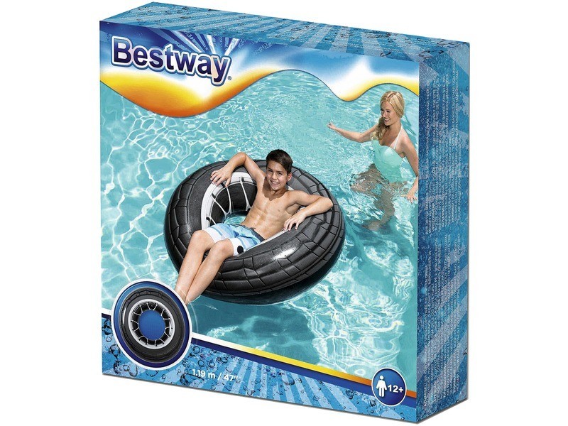 Bestway autókerék mintás úszógumi 119 cm