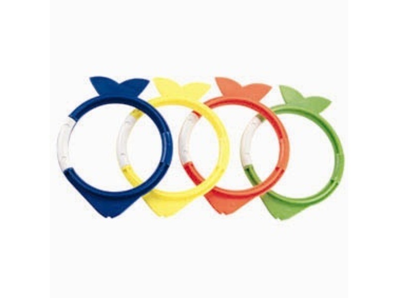 Úszássegítő gyűrűs halacskák 4 színben