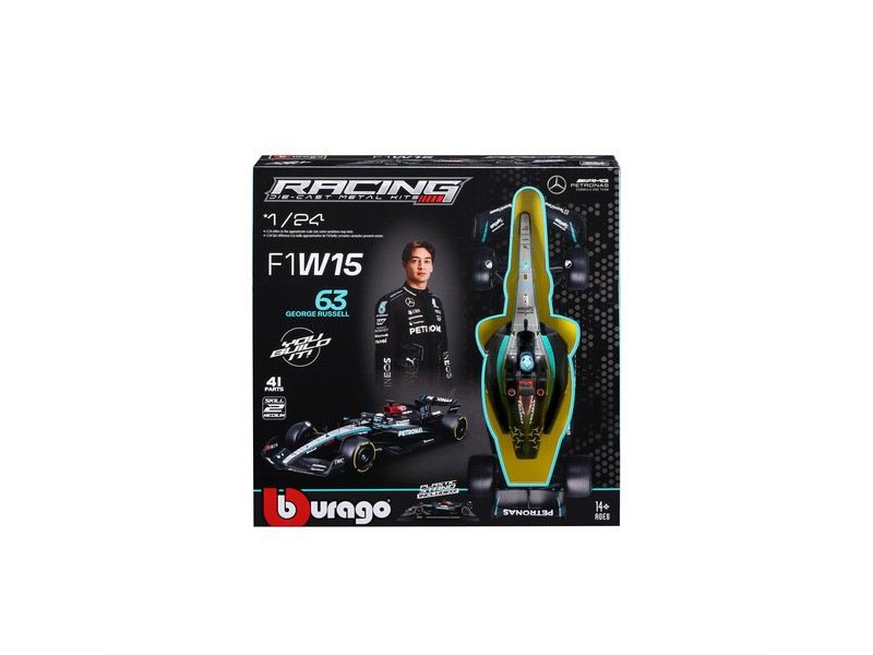 Bburago 1/24 F1 KIT - Mercedes/Russel versenyautó modell