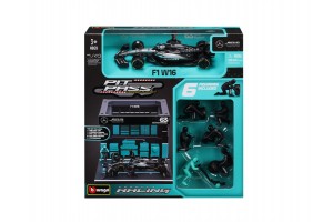 Bburago 1/43 MB AMG W16 F1 modell - Pit/Russel