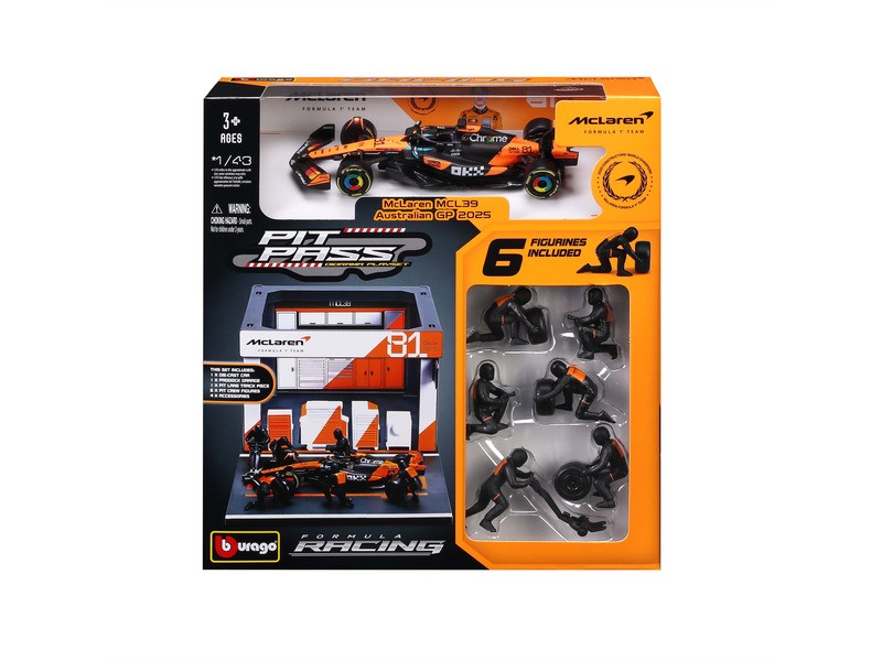 Bburago 1/43 McLaren MCL38 Pit/Piastri - die-cast modell