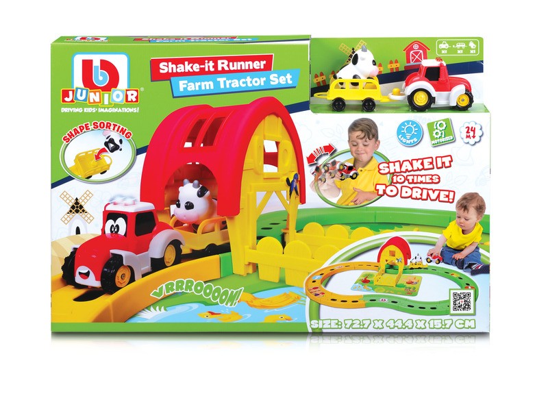 Bburago JR felrázós traktor játékszett
