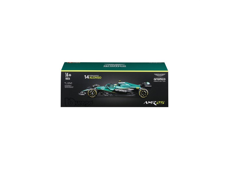 Bburago 1/24 Aston Martin AMR25 - Alonso sisakkal