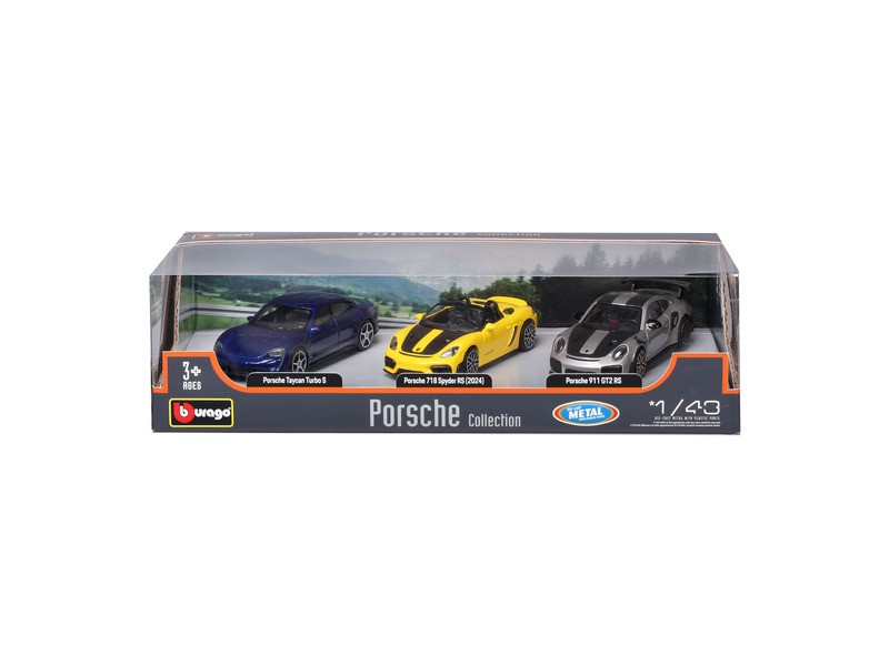 Bburago 1/43 Porsche kollekció, 3 db