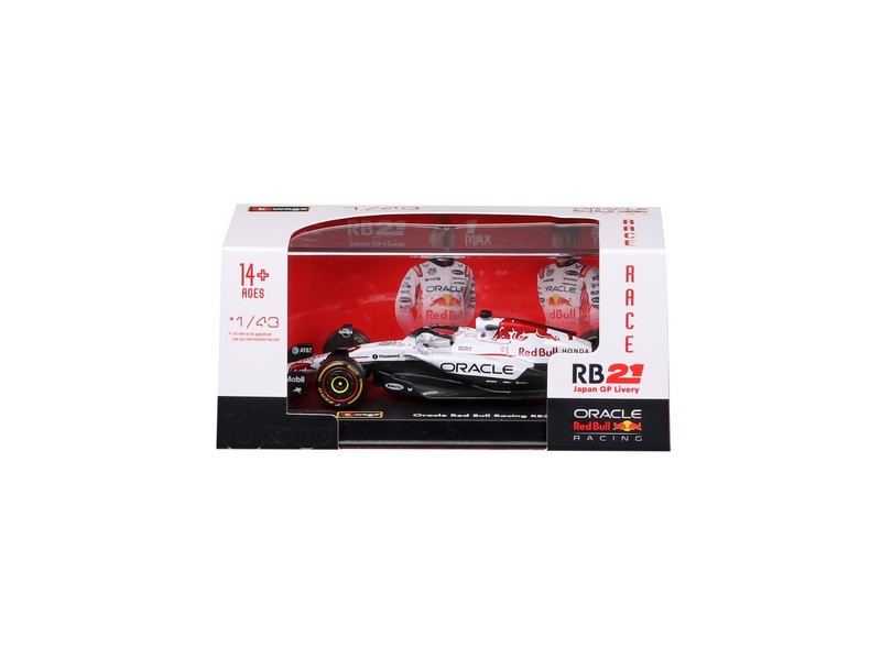 Bburago 1/43 Red Bull RB21 (Japan livery) – Verstappen sisak
