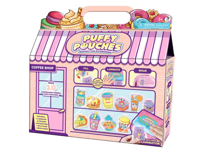 Puffy Pouches Pufi charm design szett - Kávézó