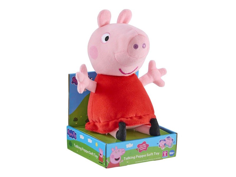 Peppa Malac plüss piros ruhában - hangeffekt