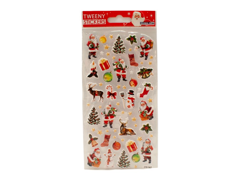 Karácsonyi Tweeny matricák 9x17,5 cm — többféle minta