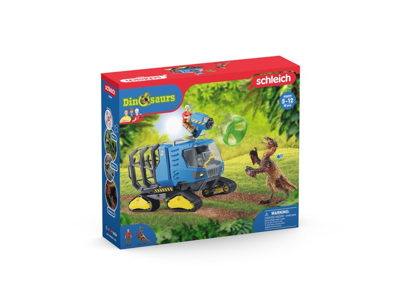 Schleich gumitalpas jármű SLH42604 - dinoszaurusz játékszett